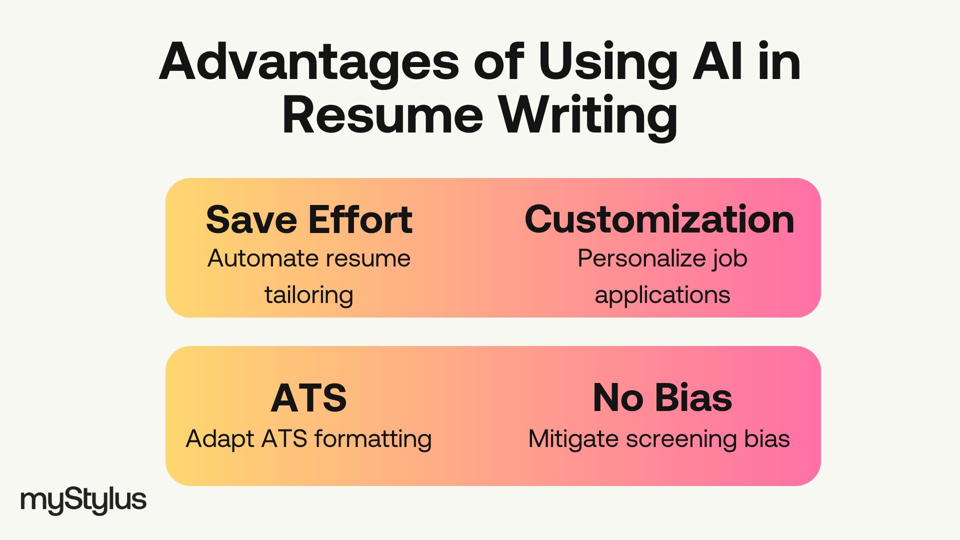 advantages of using ai to create a resume