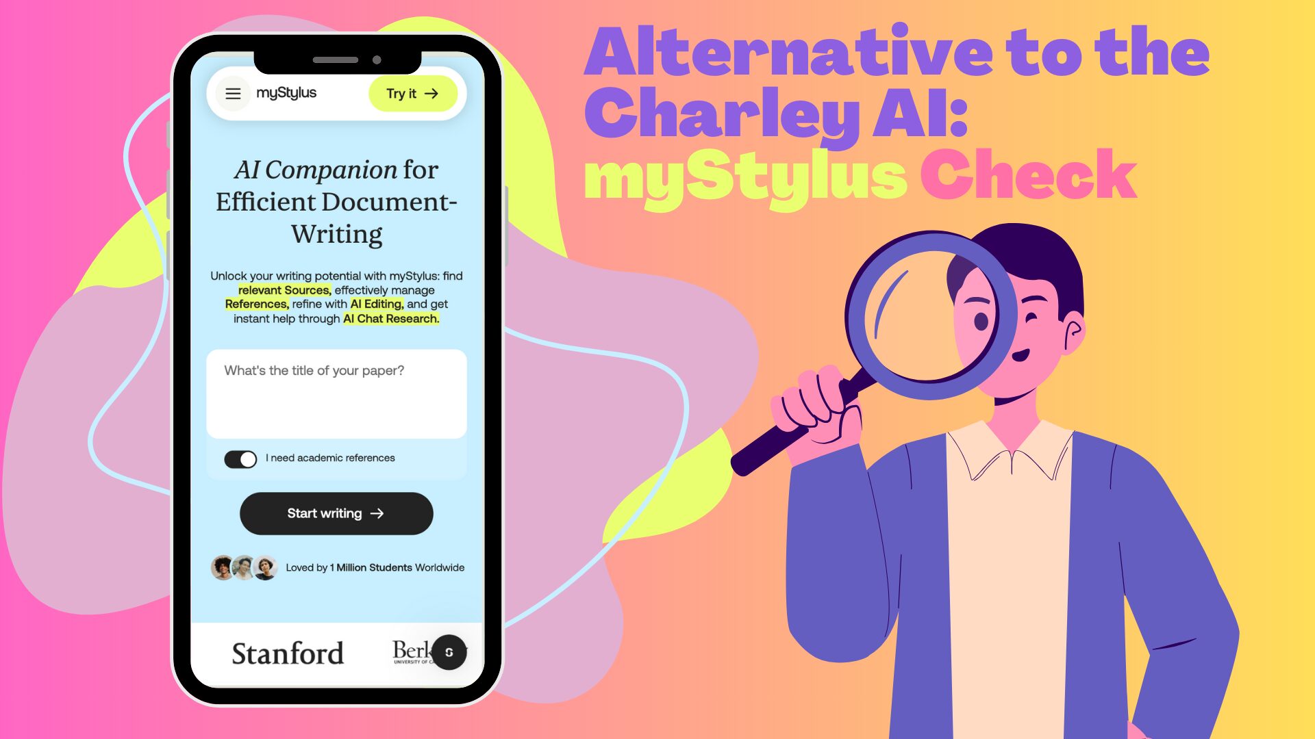 Charley writing AI tool alternative
