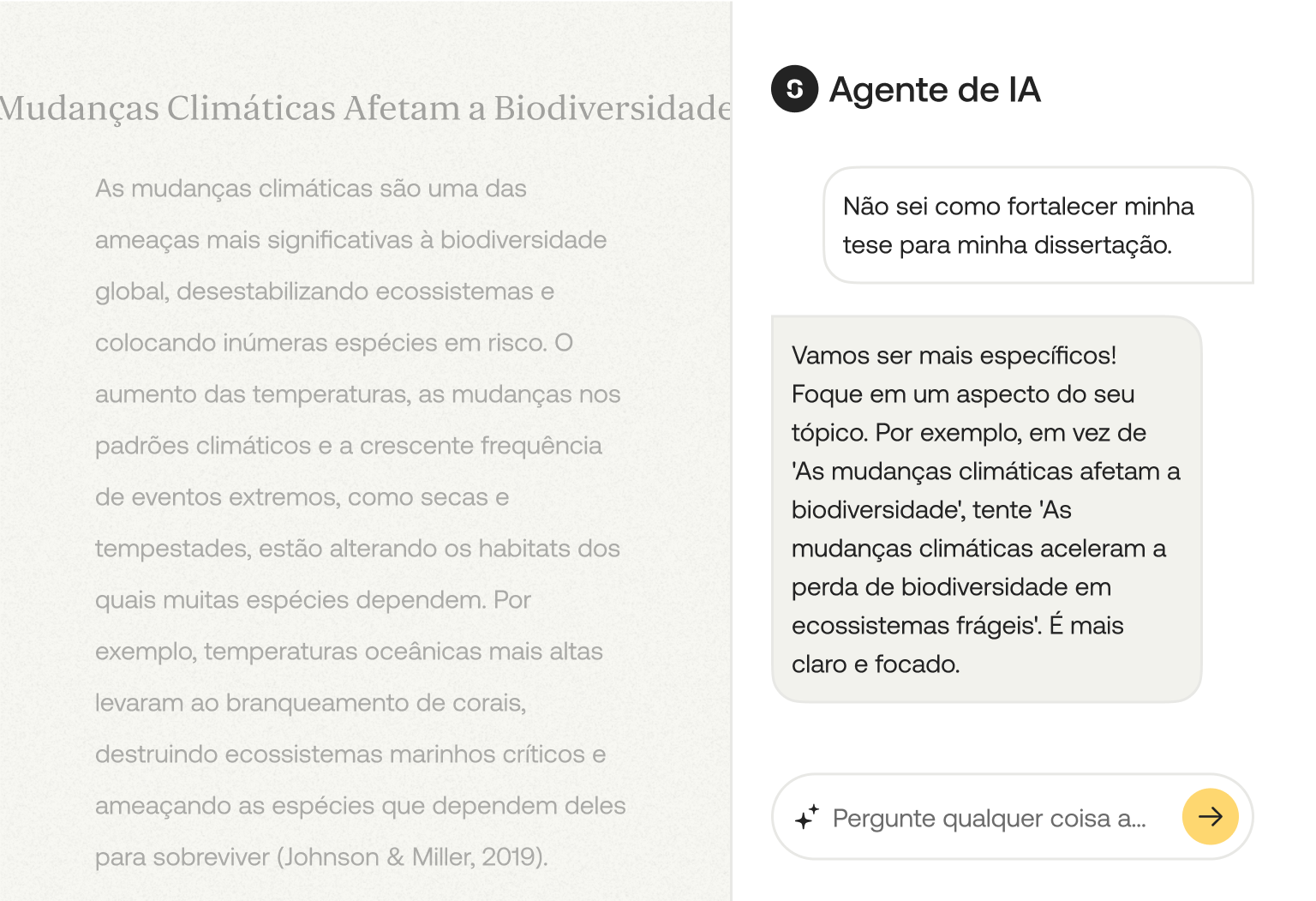 Pesquisa por chat com tecnologia de IA