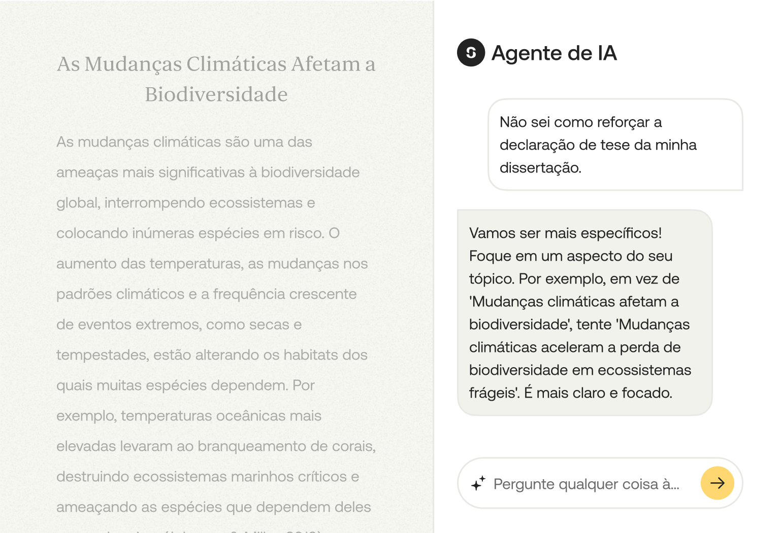 Pesquisa por chat com tecnologia de IA